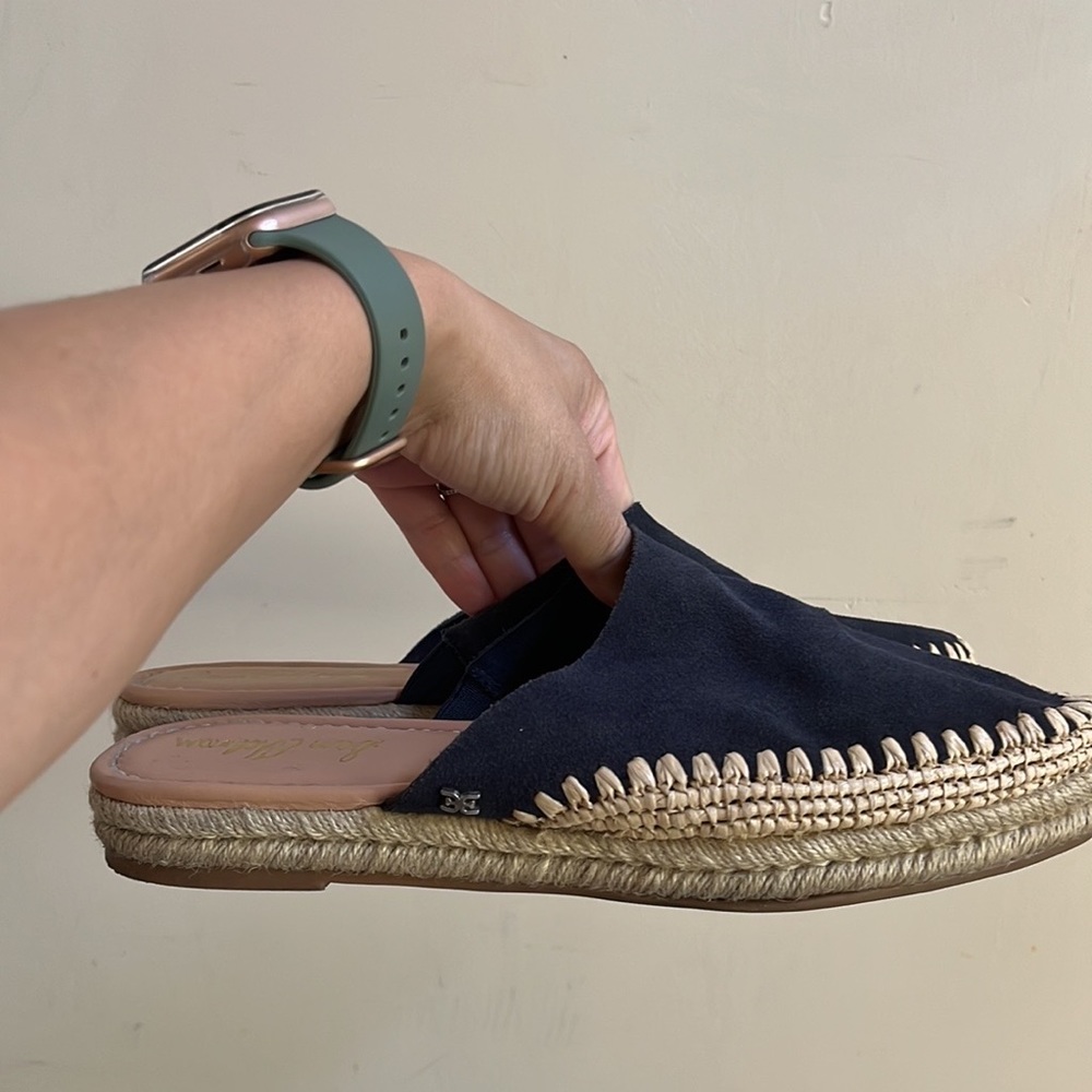 Sam Edelman suede navy espadrille loafers